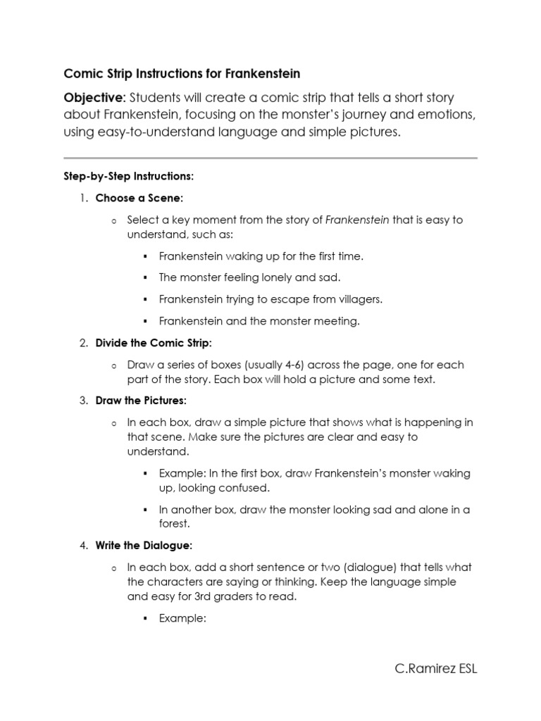 Comic Strip Instructions | PDF