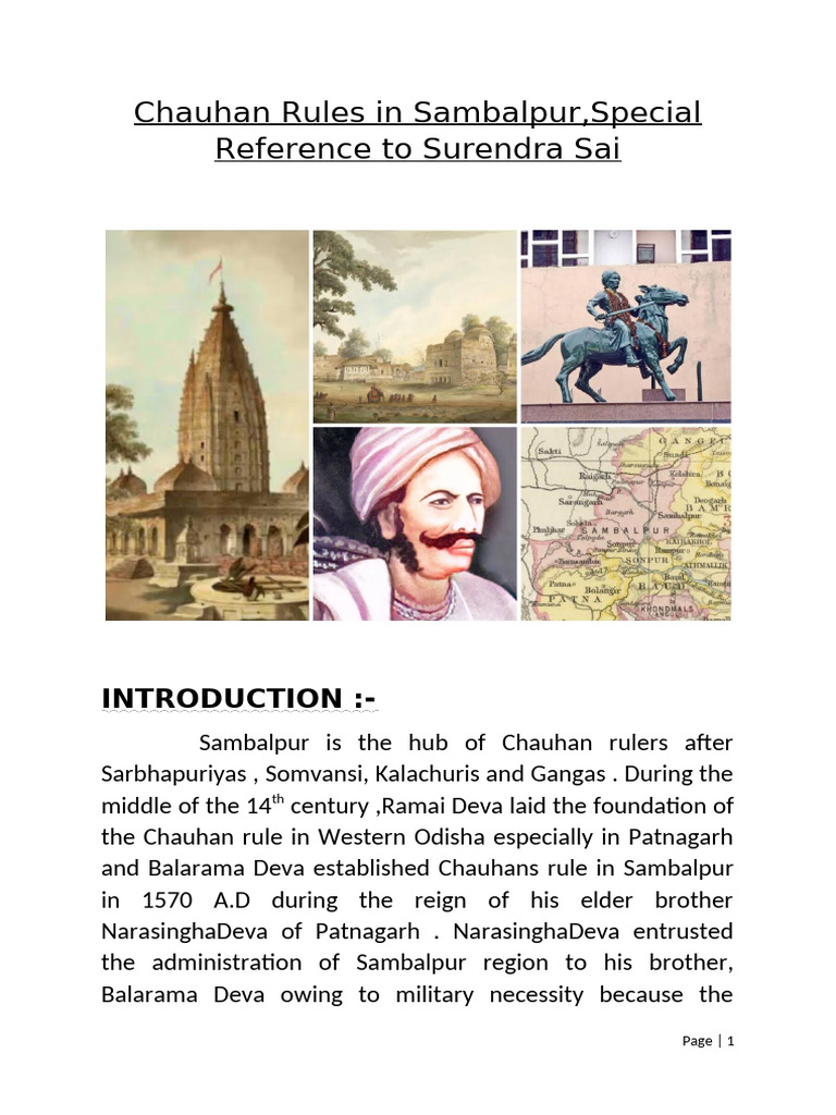 Chauhan Rules in Sambalpur | PDF