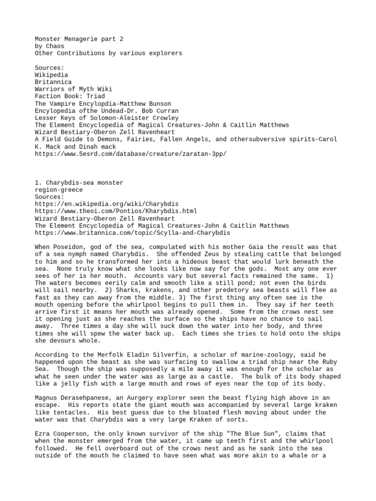 New Monsters | PDF | Minotaur