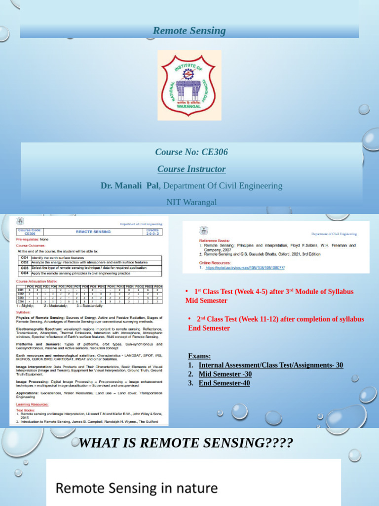 Overview of Remote Sensing Applications | PDF | Electromagnetic ...