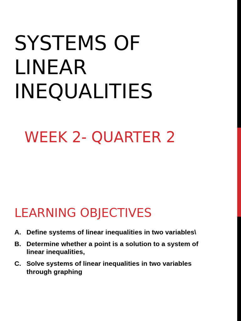 8th Grade - Graphing Systems of Linear Inequalities | PDF | Linear ...