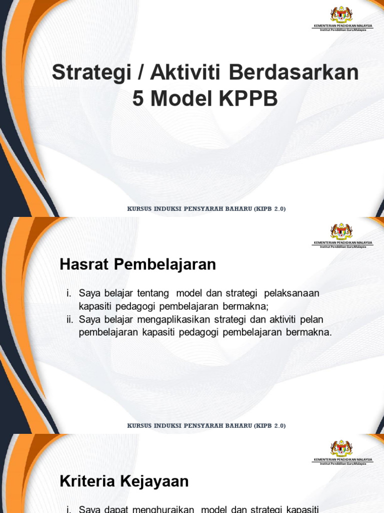 Bimbingan KPPB Slot Strategi Dan Aktiviti Model2 - Edit | PDF