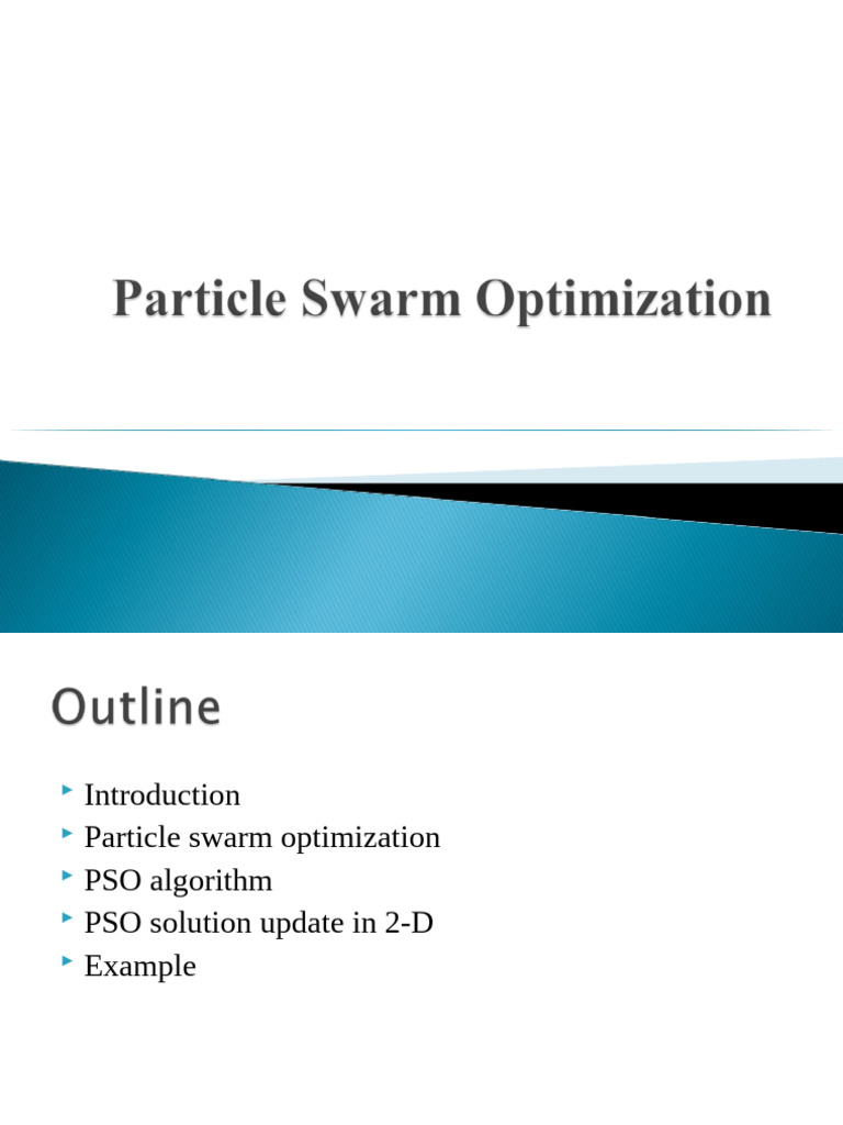 Overview of Particle Swarm Optimization | PDF | Mathematical ...
