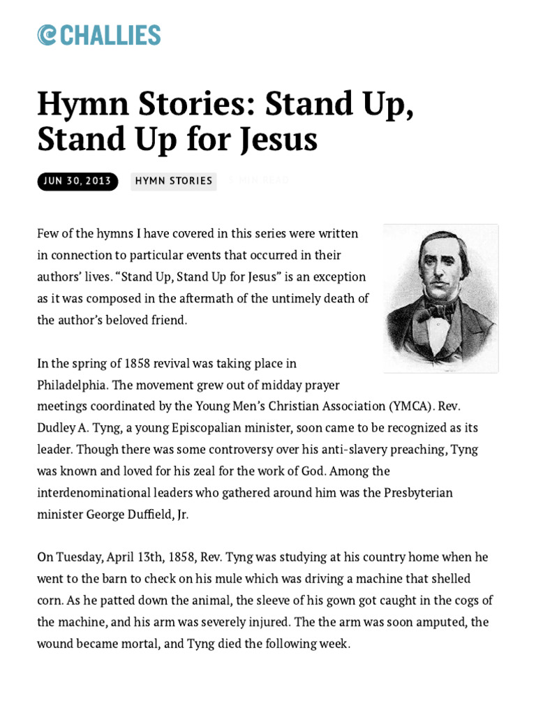 Hymn Story: Stand Up for Jesus | PDF | Abrahamic Religions