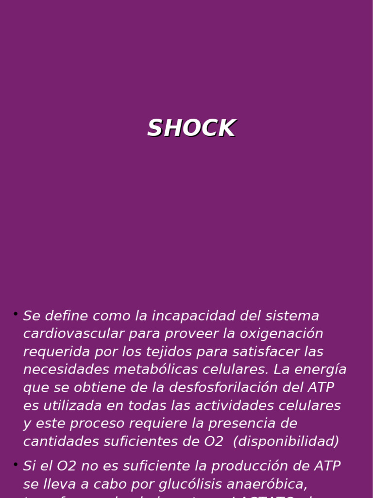 Tipos y Tratamientos del Shock Médico | PDF | Enfermedades y trastornos ...