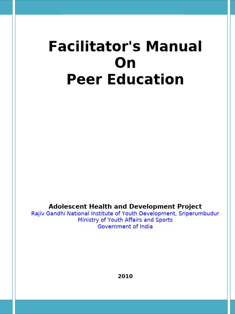 Peer Education Training Manual for Adolescents | PDF | Adolescence ...