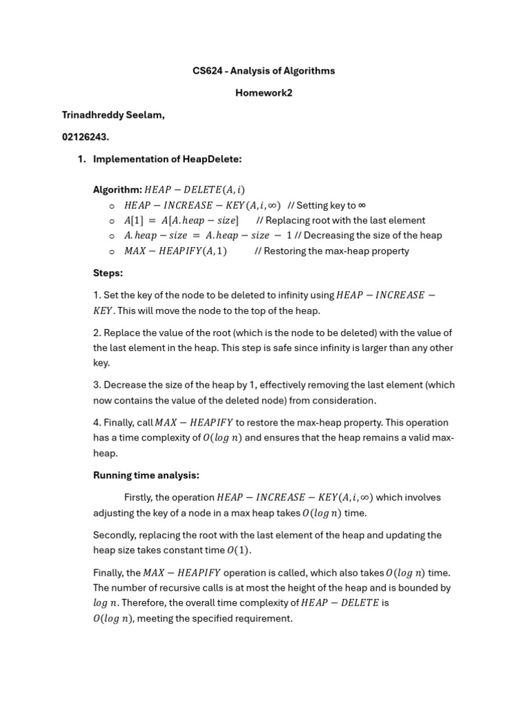 TrinadhreddySeelam AOA Assignment2 | PDF | Computer Programming ...