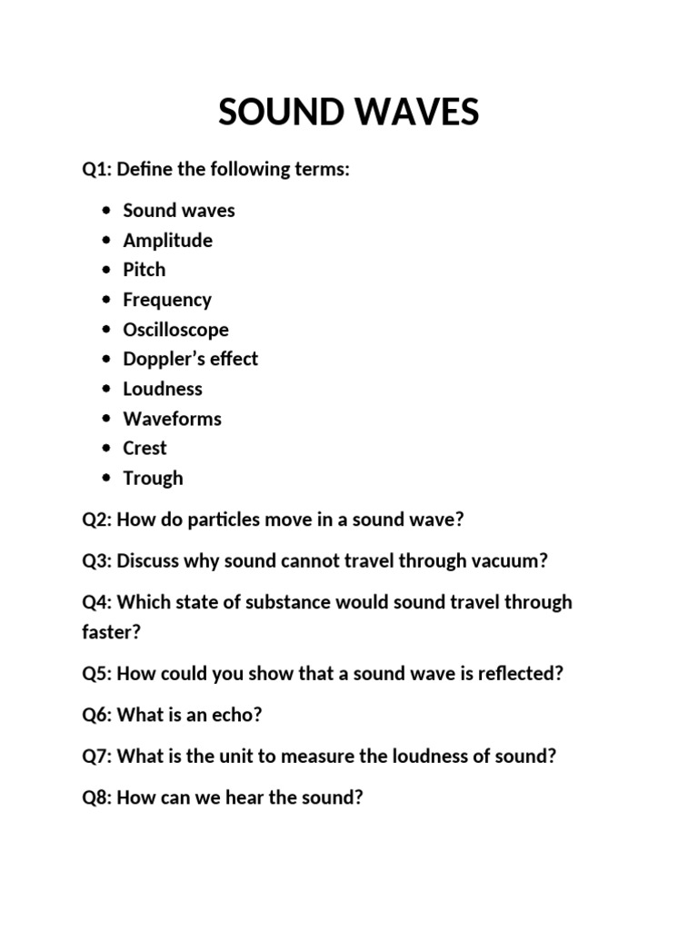 Understanding Sound Waves and Their Properties | PDF