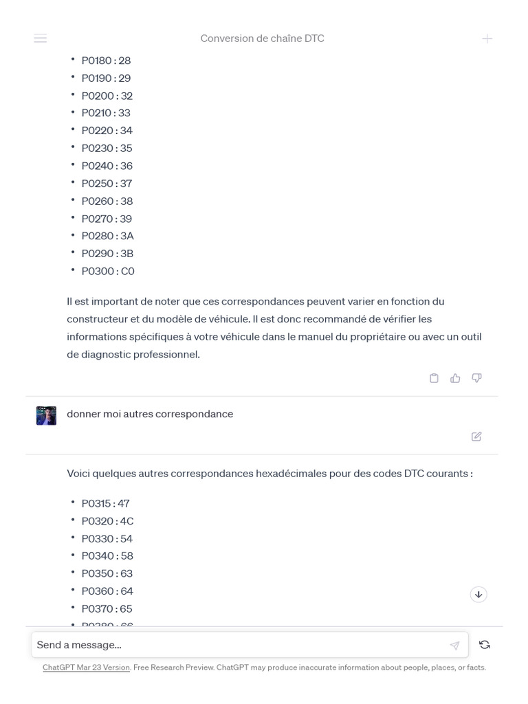 Codes DTC : P0180 et correspondances | PDF