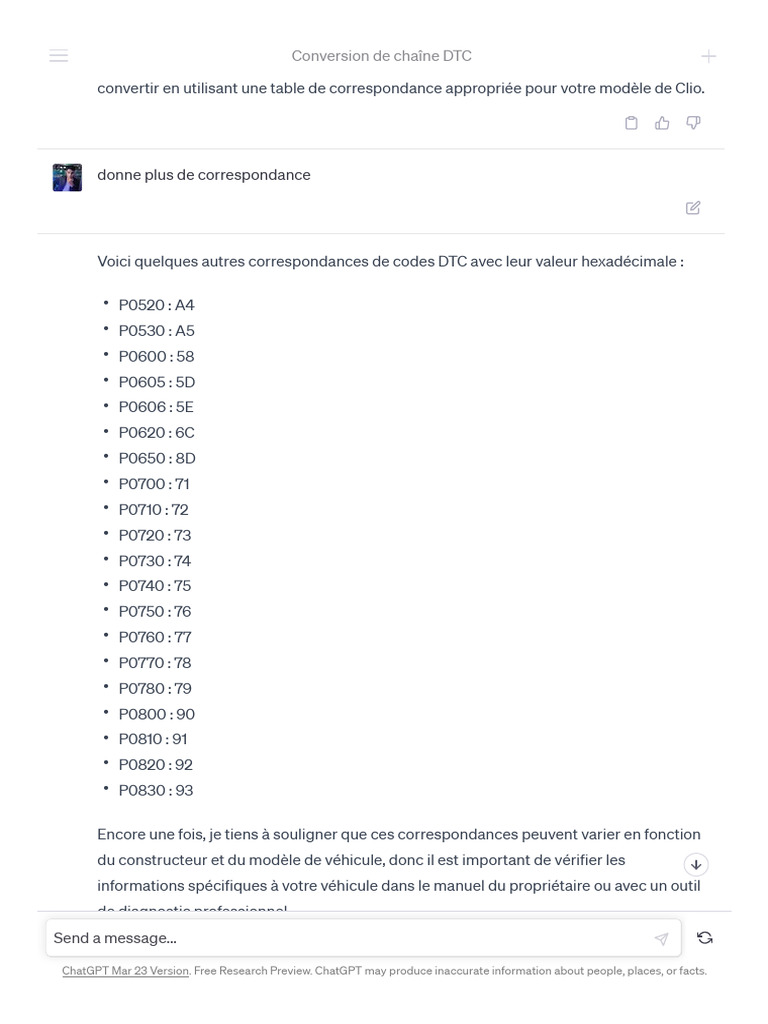 Correspondance Codes DTC Nissan | PDF