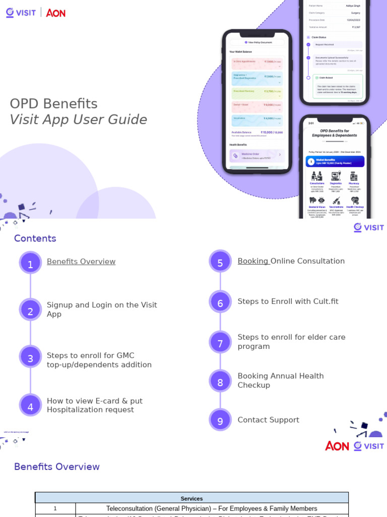 OPD Benefits and Visit App Guide | PDF | Physical Examination | Mobile App