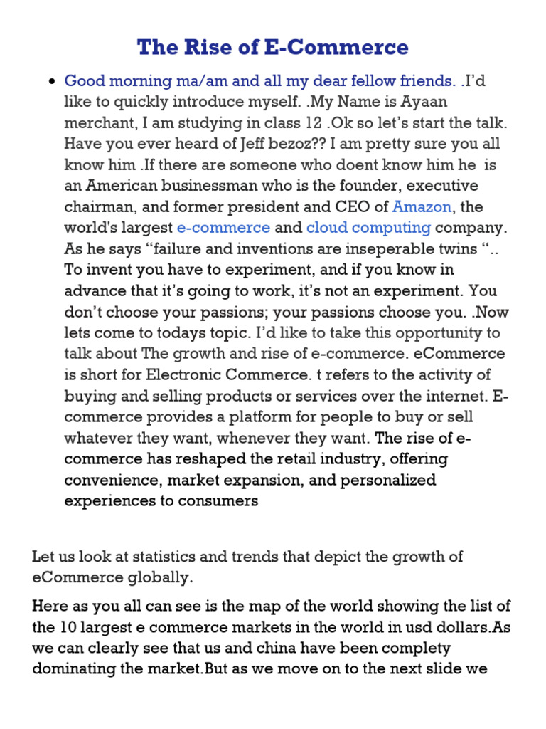 E-Commerce Growth and Trends | PDF | E Commerce | Private Sector