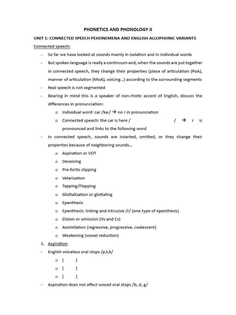 Phonetics and Phonology II | PDF | Syllable | Stress (Linguistics)