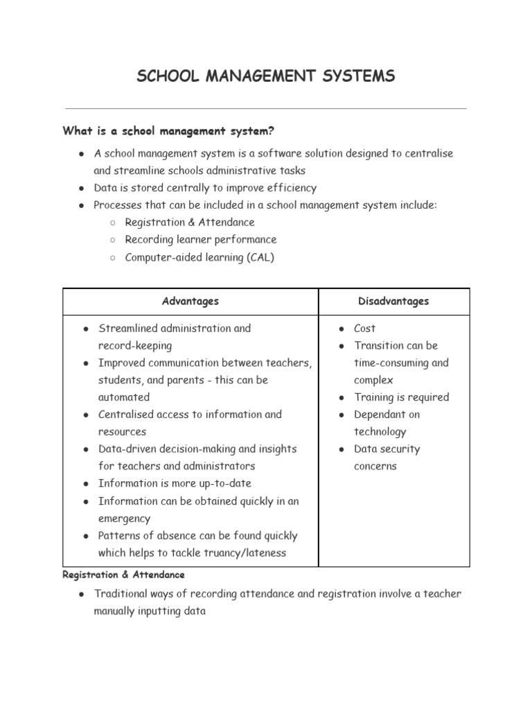 Benefits of School Management Systems | PDF