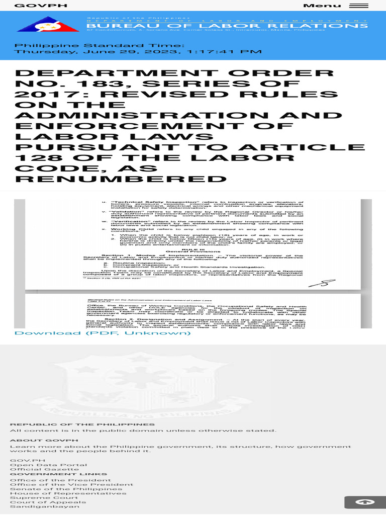 Revised Labor Law Rules in the Philippines | PDF