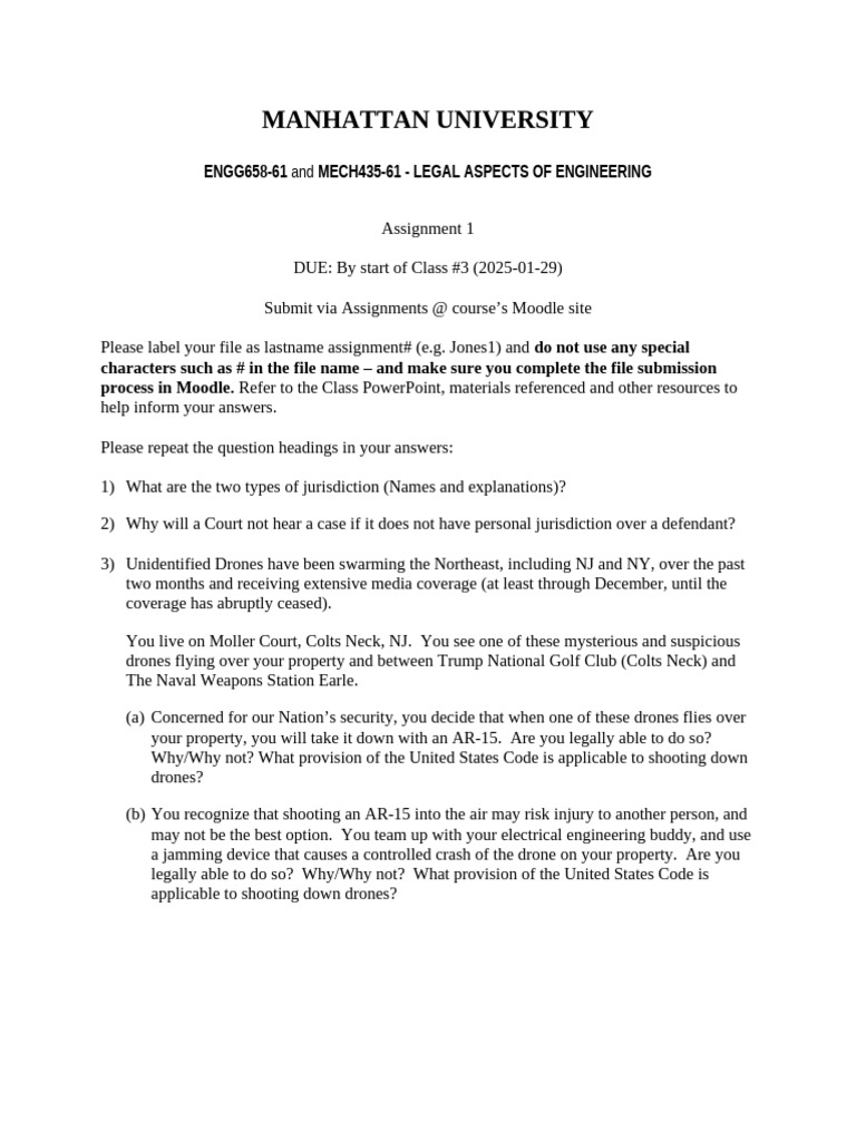 Engineering Legalities Assignment | PDF