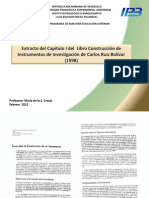 Extracto Del Capitulo I Del Libro Construccion de Instrumentos de Investigacion de Carlos Ruiz Bolivar 1998