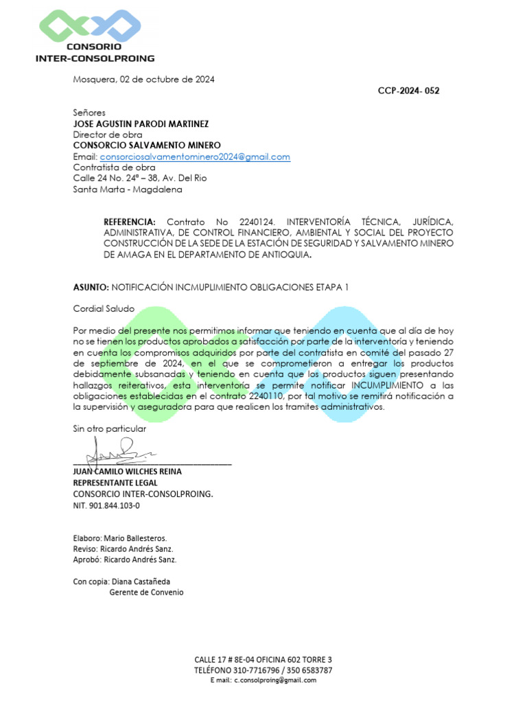 Ccp 2024 52 notificacion incumplimiento pdf