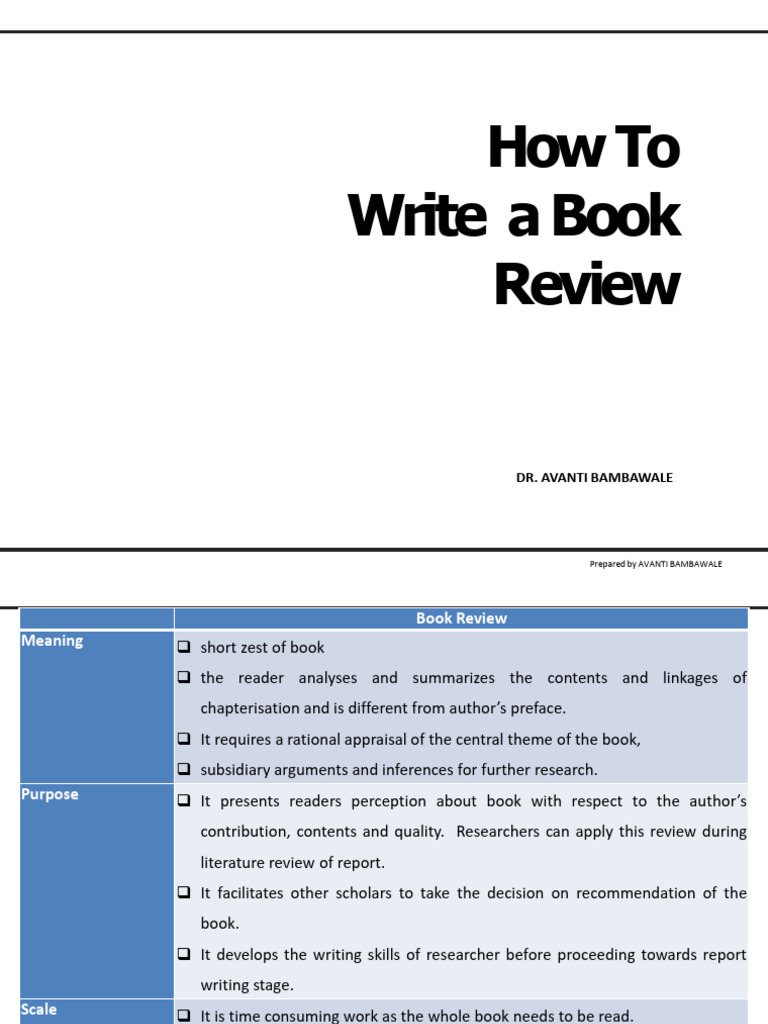 How to Write an Effective Book Review | PDF