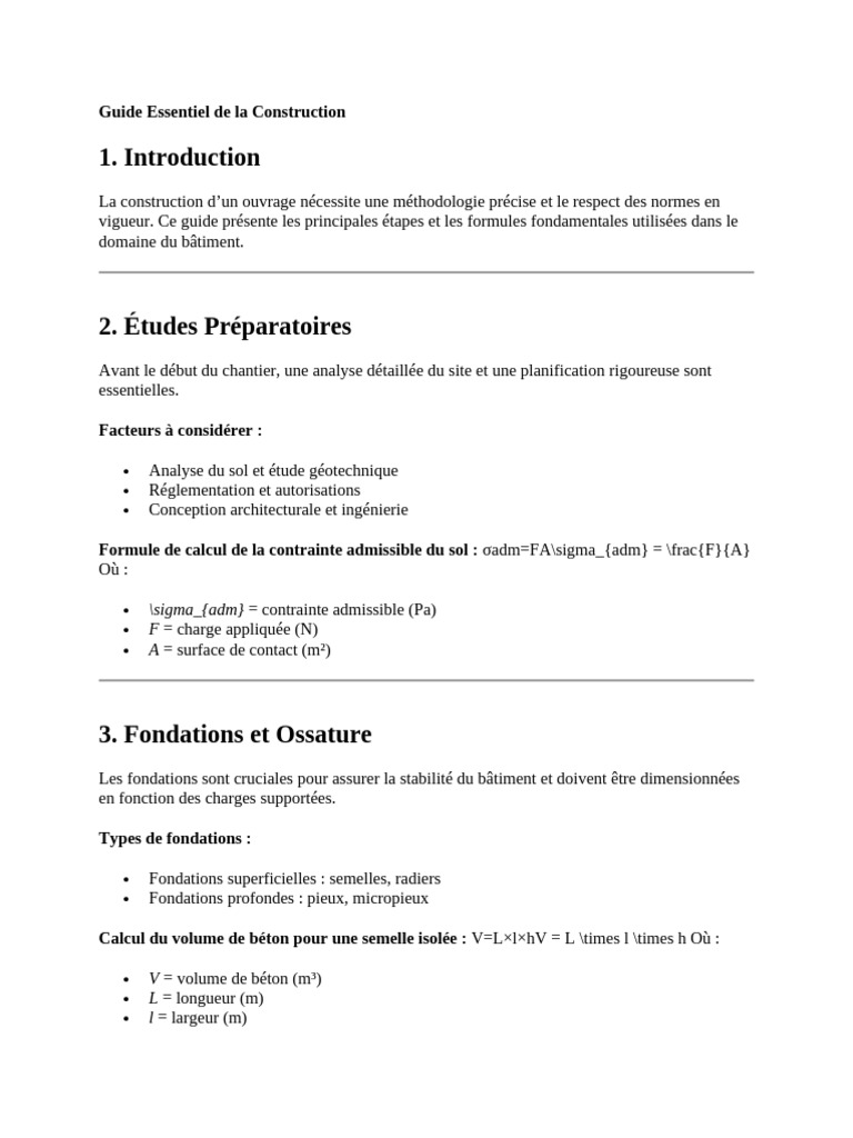 Guide Pratique de la Construction | PDF | Fondation (construction ...