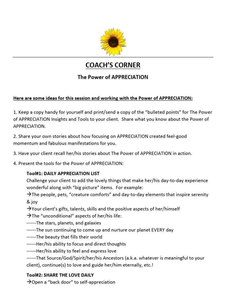 CC-The Power of APPRECIATION | PDF