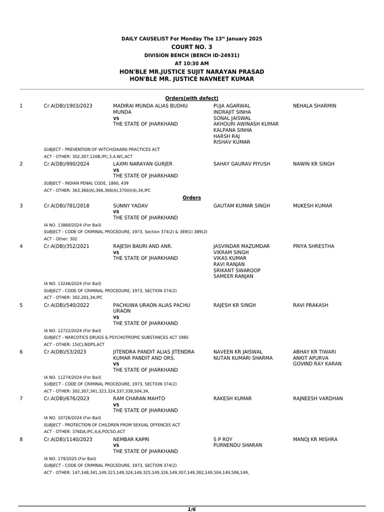 display-causelist-pdf-pdf-law-enforcement-crime-violence