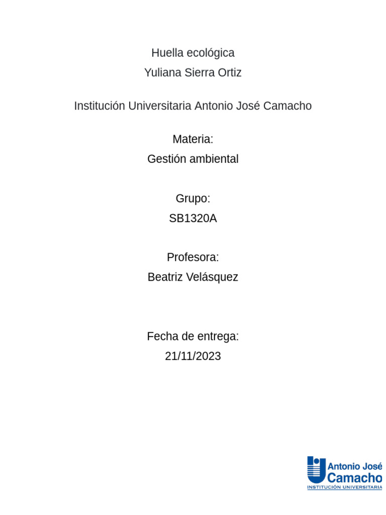 Acciones para Reducir Huella Ecológica | PDF
