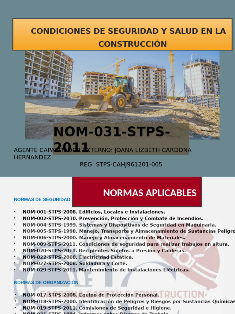 Curso Nom 031 Stps 2011 Cardona Safety | PDF | Valores | Soldadura