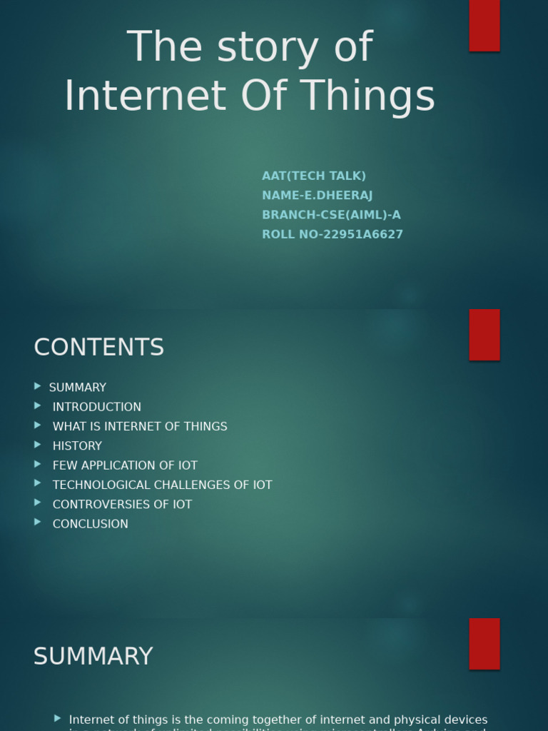 The story of Internet Of Things | PDF | Internet Of Things | Internet