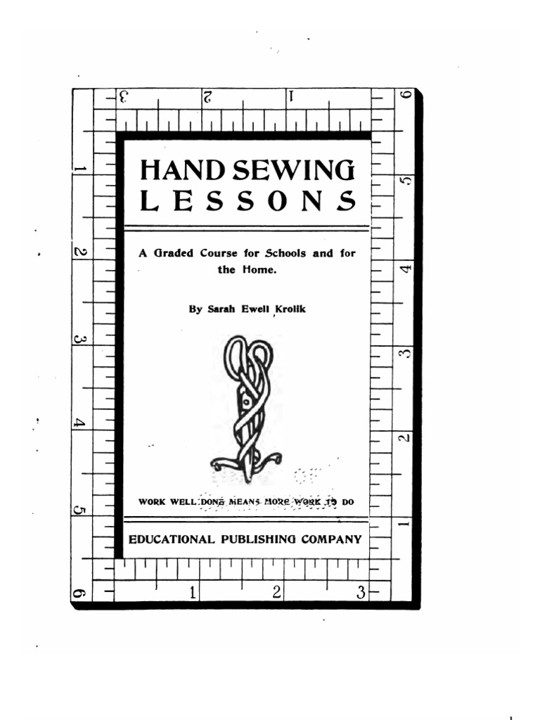 Hand Sewing Lessons PDF