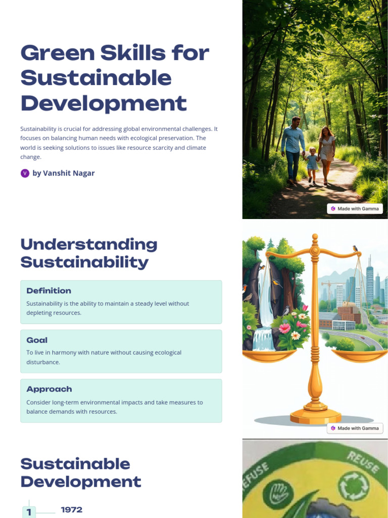 Green Skills For Sustainable Development | PDF | Sustainability ...
