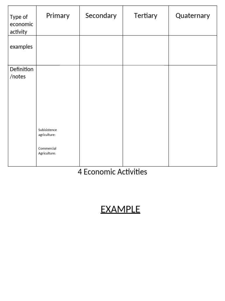 4 Economic Activities | PDF