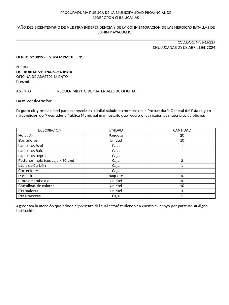 Oficio | PDF