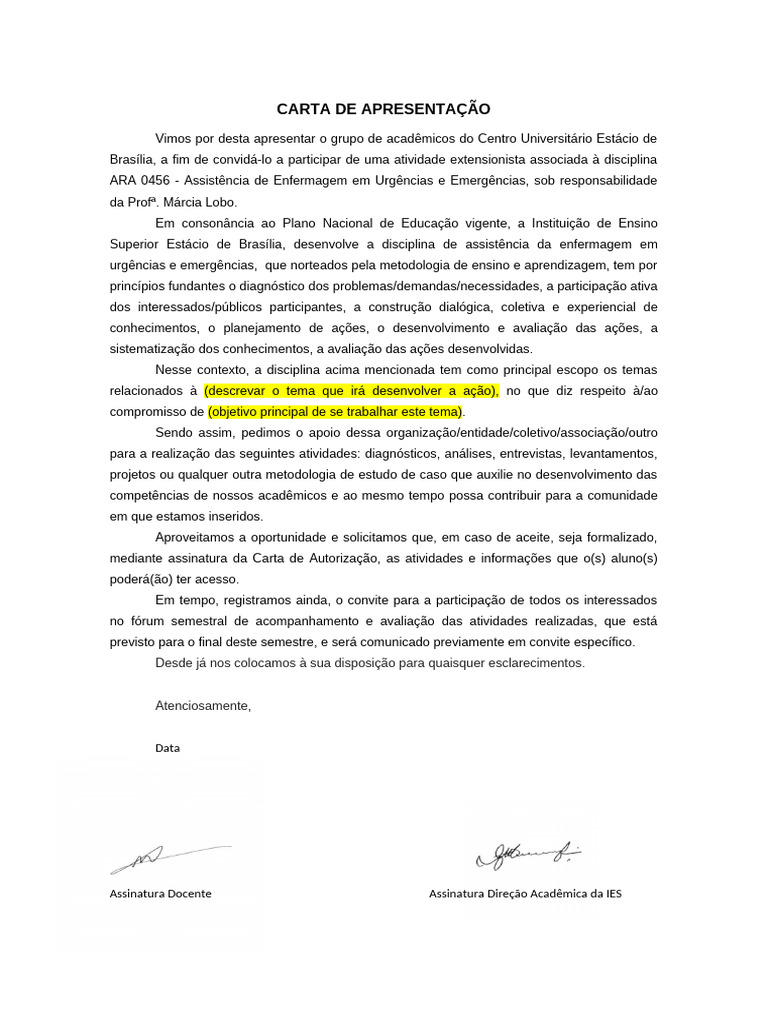 Convite Para Atividade Extensionista Em Enfermagem Pdf