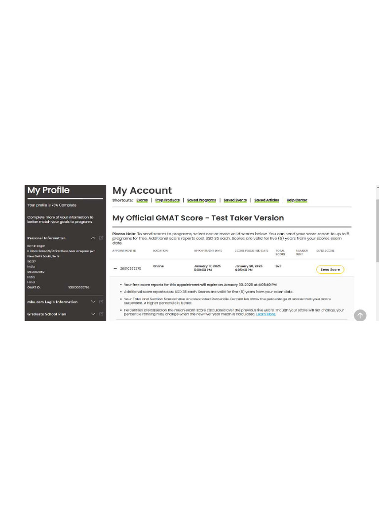 GMAT Score | PDF