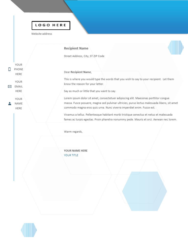 Sample Letter Template for Recipients | PDF