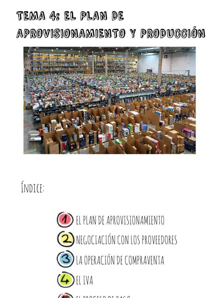 Plan de Aprovisionamiento y Producción | PDF | Factura | Obtención