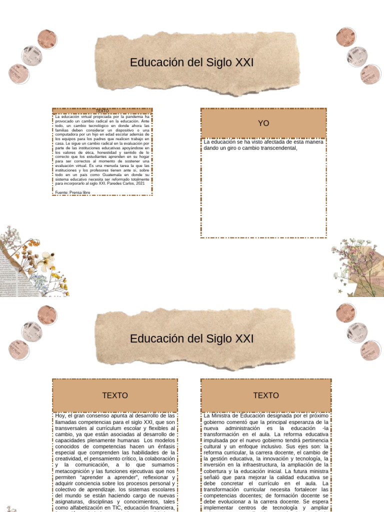 Educación Del Siglo XXI | PDF | Plan de estudios | Aprendizaje