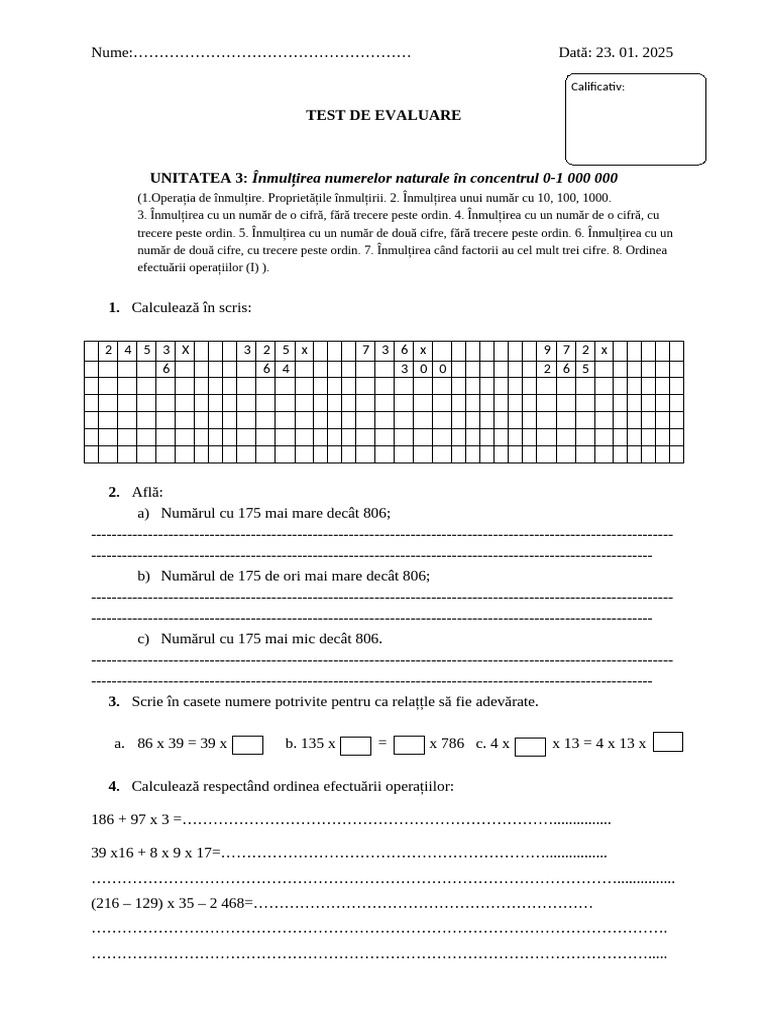 Test U3 Mate | PDF