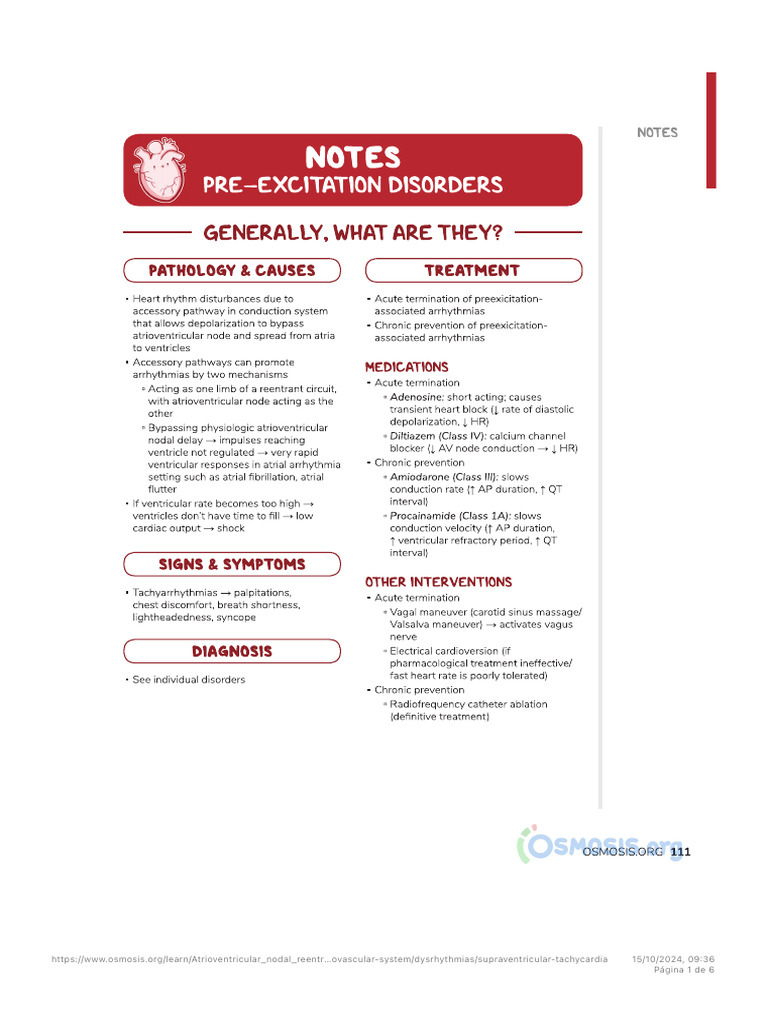 Atrioventricular Nodal Reentrant Tachycardia (AVNRT) - Osmosis | PDF