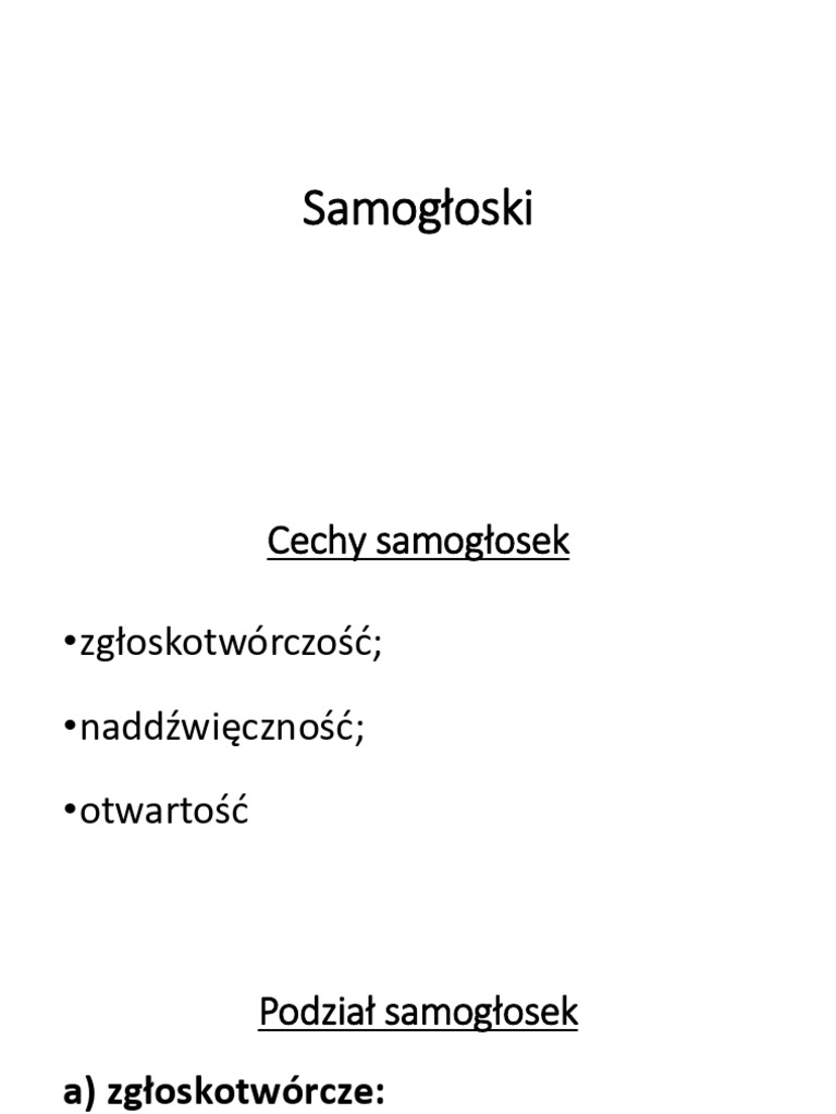 Samogłoski | PDF