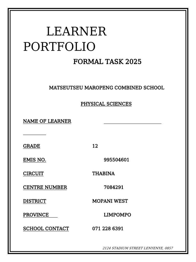 Learner Portfolio (Autorecovered) | PDF