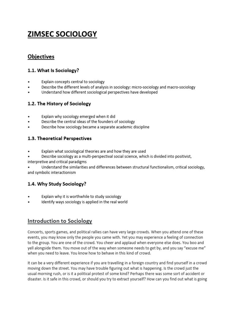 Introduction to Sociology Concepts | PDF | Positivism | Sociology