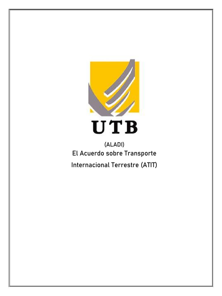 Acuerdo ATIT: Transporte Internacional Terrestre | PDF | Internet de ...