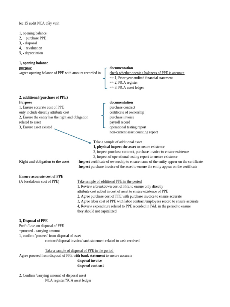 NCA Audit Procedures for PPE and Inventory | PDF | Auditor's Report | Audit