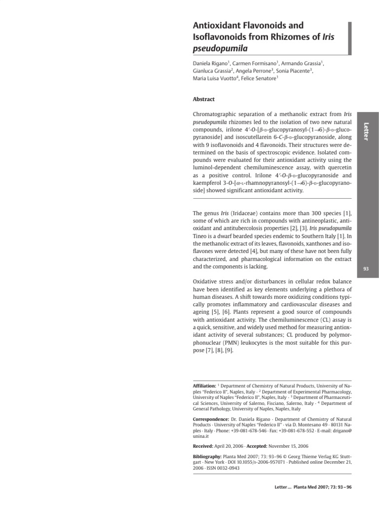 Antioxidant Flavonoids | PDF | Flavonoid