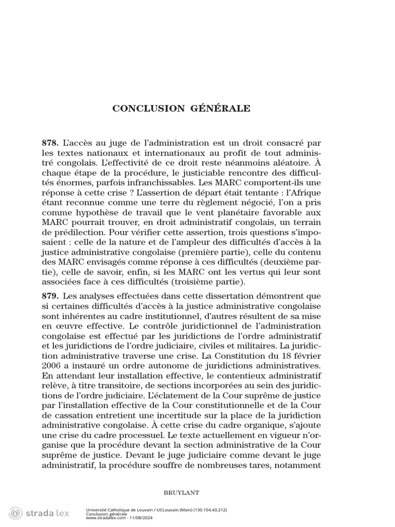 MARC et accès à la justice en RDC | PDF | Médiation | Arbitrage