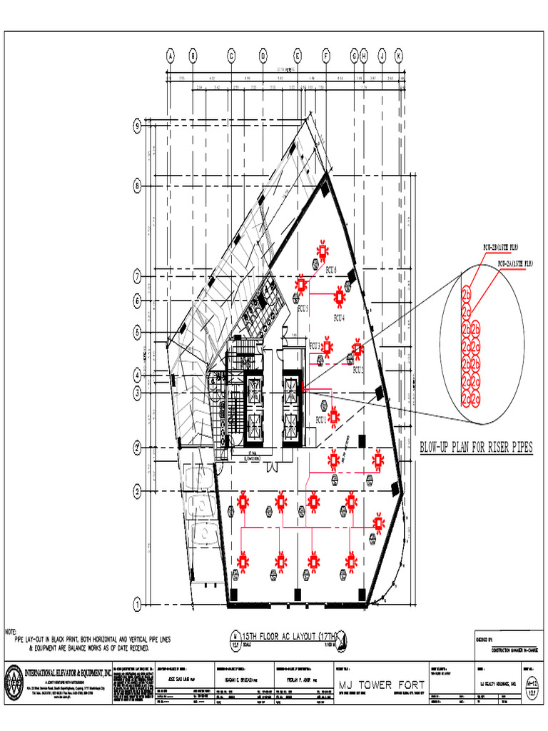 Riser Pipes Blow-Up Plan 15th Flr | PDF