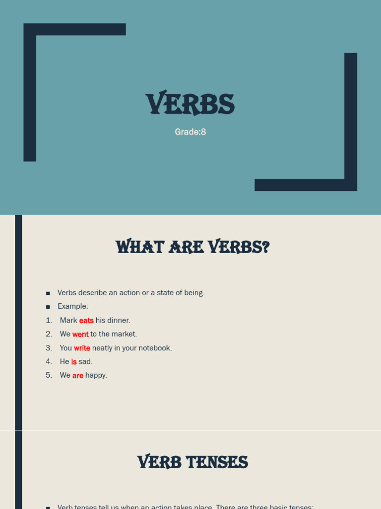 Understanding Verbs and Tenses | PDF