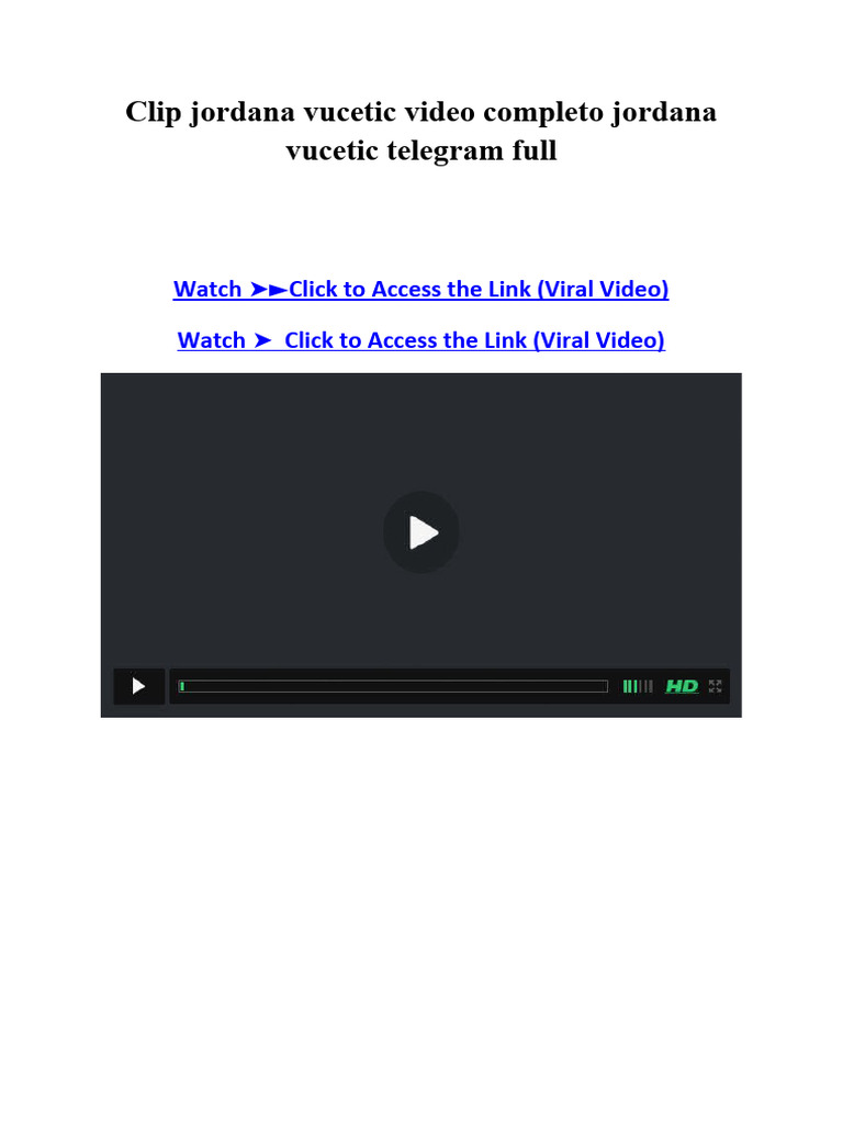 Jordana Vucetic Viral Video PDF
